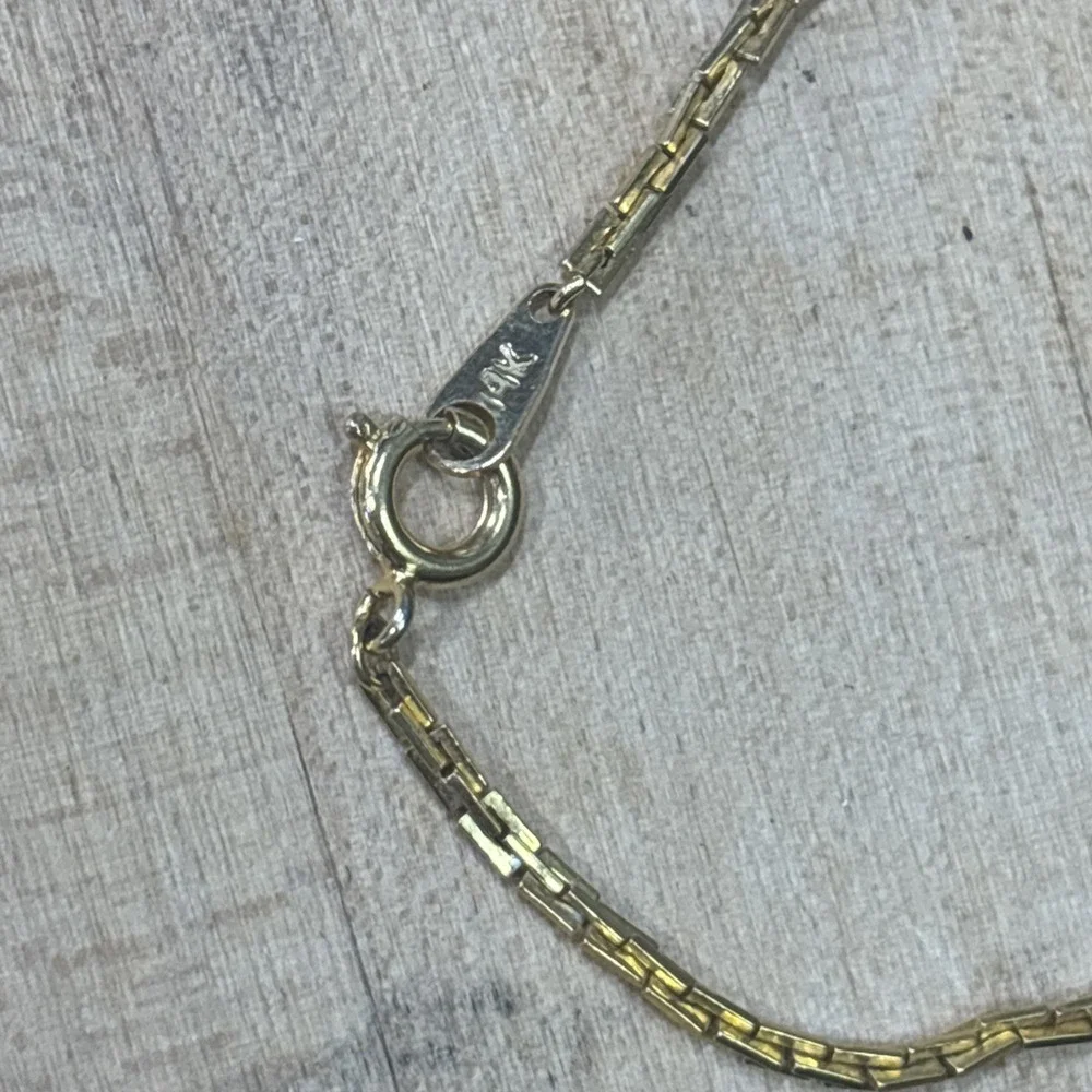 Vintage Libra Zodiac Scales Pendant Necklace gold tone